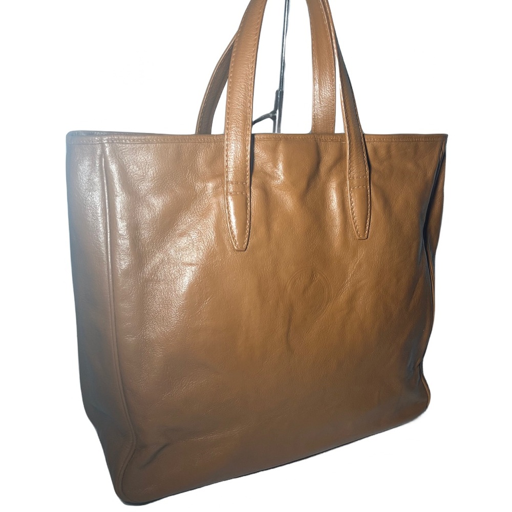 Saint Laurent YSL Brown Y Mail Tote Bag